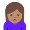 Person Frowning - Medium emoji on Google
